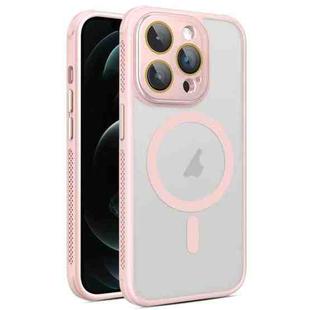 For iPhone 12 Pro Side Cooling Skin Feel Frosted MagSafe Magnetic Phone Case(Pink)