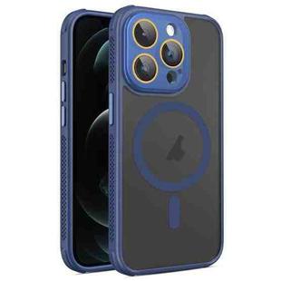 For iPhone 12 Pro Side Cooling Skin Feel Frosted MagSafe Magnetic Phone Case(Blue)