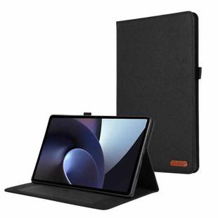 For OnePlus Pad Pro 12.1 Fabric Leather Tablet Case(Black)