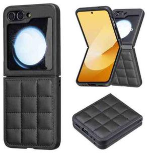 For Samsung Galaxy Z Flip5 Square-shaped Leather Back Cover Phone Case(Black)