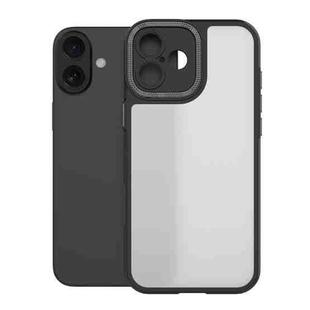 For iPhone 16 Plus Bodyguard Micro Matte PC Hybrid TPU Phone Case(Black)