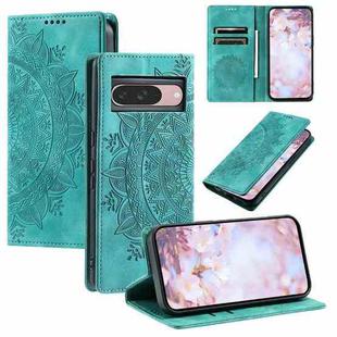 For Google Pixel 9 / 9 Pro Totem Embossed Magnetic Leather Phone Case(Green)