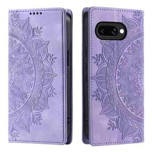 For Google Pixel 9a Totem Embossed Magnetic Leather Phone Case(Purple)