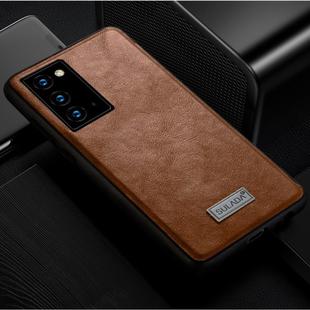 For Samsung Galaxy Note20 Ultra SULADA Shockproof TPU + Handmade Leather Protective Case(Brown)