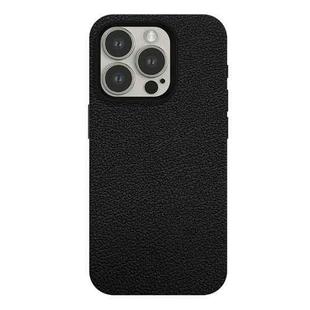 For iPhone 15 Pro Max Skin Feel Leather Texture MagSafe Magnetic Phone Case(Black)