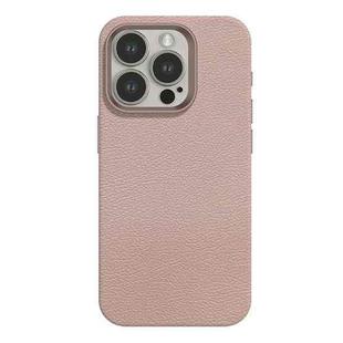 For iPhone 14 Pro Max Skin Feel Leather Texture MagSafe Magnetic Phone Case(Pink)