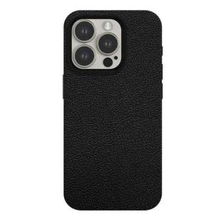 For iPhone 13 Pro Skin Feel Leather Texture MagSafe Magnetic Phone Case(Black)