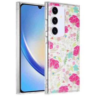 For Samsung Galaxy A34 5G Dual-side Laminating IMD PC Hybrid TPU Phone Case(Cop-rose)