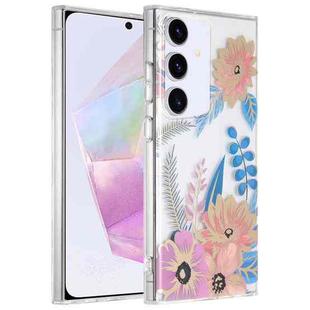 For Samsung Galaxy A35 5G Dual-side Laminating IMD PC Hybrid TPU Phone Case(Lotus)