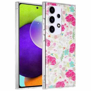 For Samsung Galaxy A52 4G / 5G Dual-side Laminating IMD PC Hybrid TPU Phone Case(Cop-rose)