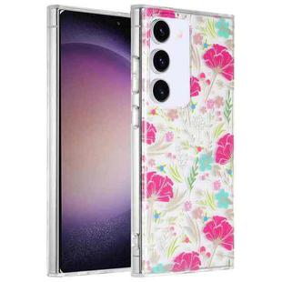 For Samsung Galaxy S23 5G Dual-side Laminating IMD PC Hybrid TPU Phone Case(Cop-rose)