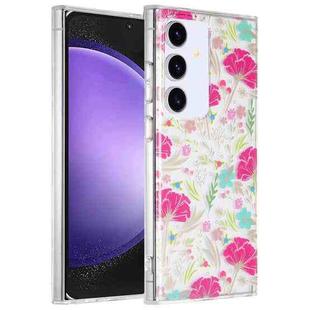 For Samsung Galaxy S23 FE 5G Dual-side Laminating IMD PC Hybrid TPU Phone Case(Cop-rose)