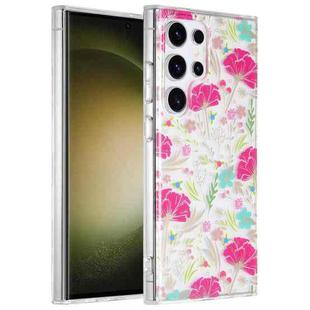 For Samsung Galaxy S23 Ultra 5G Dual-side Laminating IMD PC Hybrid TPU Phone Case(Cop-rose)