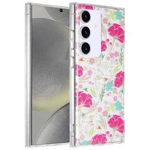 For Samsung Galaxy S24 5G Dual-side Laminating IMD PC Hybrid TPU Phone Case(Cop-rose)