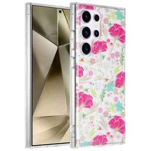 For Samsung Galaxy S24 Ultra 5G Dual-side Laminating IMD PC Hybrid TPU Phone Case(Cop-rose)