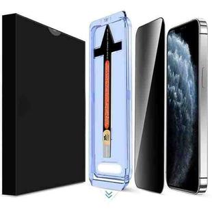 For iPhone 11 Pro Max LK Easy Install Privacy Tempered Glass Film(Black)