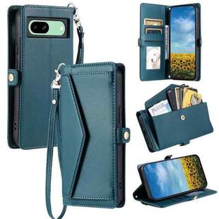 For Google Pixel 8a Wallet Multi-card Slot Leather Phone Case(Green)