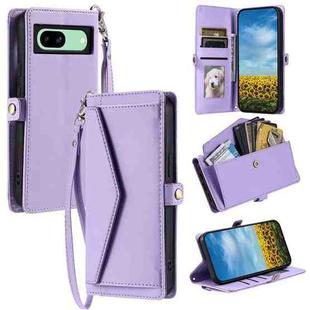 For Google Pixel 8a Wallet Multi-card Slot Leather Phone Case(Purple)