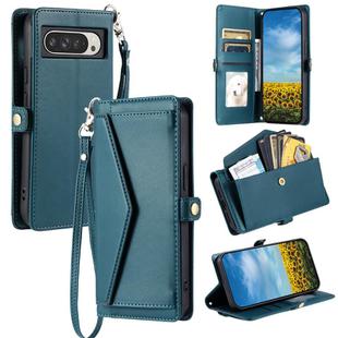 For Google Pixel 10 Pro XL Wallet Multi-card Slot Leather Phone Case with Lanyard(Green)