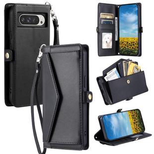 For Google Pixel 10 Pro XL Wallet Multi-card Slot Leather Phone Case with Lanyard(Black)