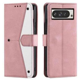 For Google Pixel 9 Pro XL Nail Skin Feel Stitching Calf Texture Leather Phone Case(Rose Gold)