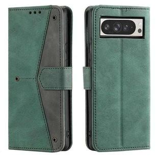 For Google Pixel 9 Pro XL Nail Skin Feel Stitching Calf Texture Leather Phone Case(Green)