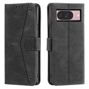 For Google Pixel 9 / 9 Pro Nail Skin Feel Stitching Calf Texture Leather Phone Case(Black)