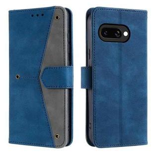 For Google Pixel 9a Nail Skin Feel Stitching Calf Texture Leather Phone Case(Blue)