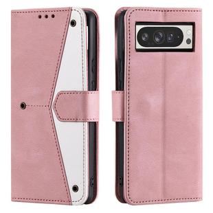 For Google Pixel 10 Pro XL Nail Skin Feel Stitching Calf Texture Leather Phone Case(Rose Gold)
