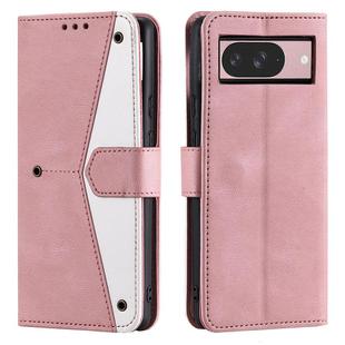 For Google Pixel 10 / 10 Pro Nail Skin Feel Stitching Calf Texture Leather Phone Case(Rose Gold)