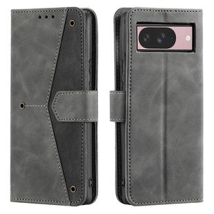 For Google Pixel 10 / 10 Pro Nail Skin Feel Stitching Calf Texture Leather Phone Case(Grey)