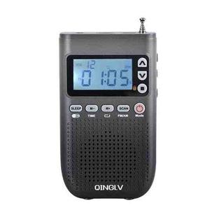 QINGLV QL-518 Portable Bluetooth Transmitter Radio Support FM / AM / MP3(Black)