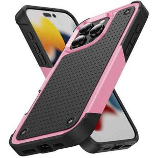 For iPhone 16 Pro Max PC + TPU Shockproof Protective Phone Case(Pink+Black)