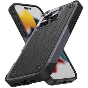 For iPhone 16 Pro Max PC + TPU Shockproof Protective Phone Case(Grey+Black)