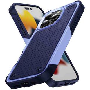 For iPhone 16 Pro Max PC + TPU Shockproof Protective Phone Case(Light Purple+Sapphire Blue)