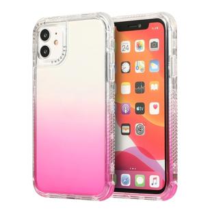 For iPhone 12 Pro Max 3 In 1 Dreamland PC + TPU Gradient Monochrome Transparent Border Protective Case(Pink)