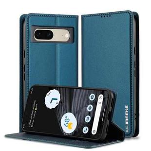 For Google Pixel 7 5G LC.IMEEKE L1 Series Frosted Fine Texture PU Phone Case(Blue)