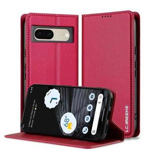 For Google Pixel 7 5G LC.IMEEKE L1 Series Frosted Fine Texture PU Phone Case(Red)