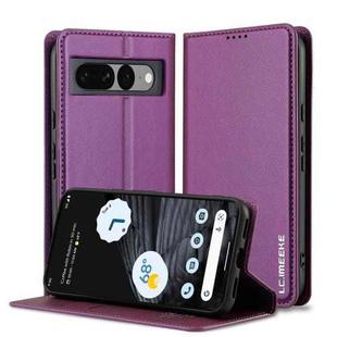 For Google Pixel 7 Pro 5G LC.IMEEKE L1 Series Frosted Fine Texture PU Phone Case(Purple)