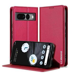 For Google Pixel 7 Pro 5G LC.IMEEKE L1 Series Frosted Fine Texture PU Phone Case(Red)