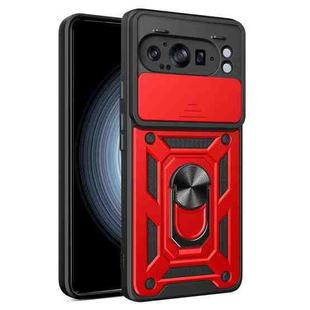 For Google Pixel 9 Pro XL Sliding Camera Cover Design TPU+PC Phone Case(Red)