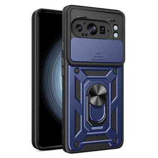 For Google Pixel 9 Pro XL Sliding Camera Cover Design TPU+PC Phone Case(Blue)