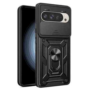 For Google Pixel 9 / 9 Pro Sliding Camera Cover Design TPU+PC Phone Case(Black)