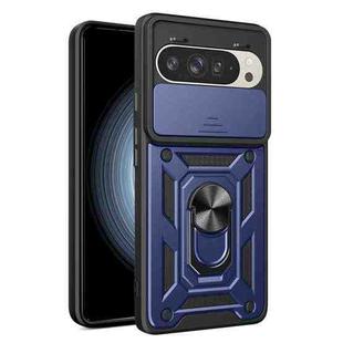 For Google Pixel 9 / 9 Pro Sliding Camera Cover Design TPU+PC Phone Case(Blue)