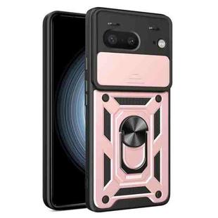 For Google Pixel 7 5G Sliding Camera Cover Design TPU+PC Phone Case(Rose Gold)