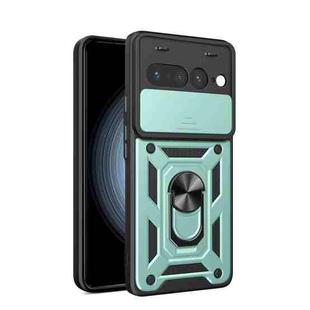 For Google Pixel 7 Pro 5G Sliding Camera Cover Design TPU+PC Phone Case(Green)