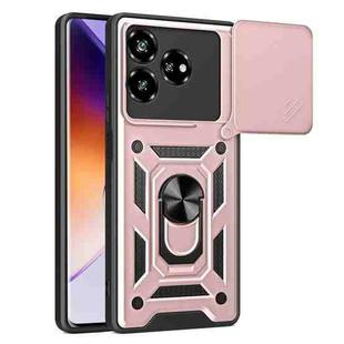 For ZTE Axon 60 4G Sliding Camera Cover Design TPU+PC Phone Case(Rose Gold)