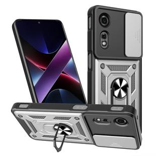 For ZTE nubia Neo 2 Sliding Camera Cover Design TPU+PC Phone Case(Silver)
