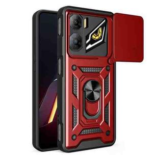 For ZTE nubia Neo 3 Sliding Camera Cover Design TPU+PC Phone Case(Red)