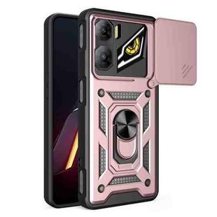 For ZTE nubia Neo 3 Sliding Camera Cover Design TPU+PC Phone Case(Rose Gold)